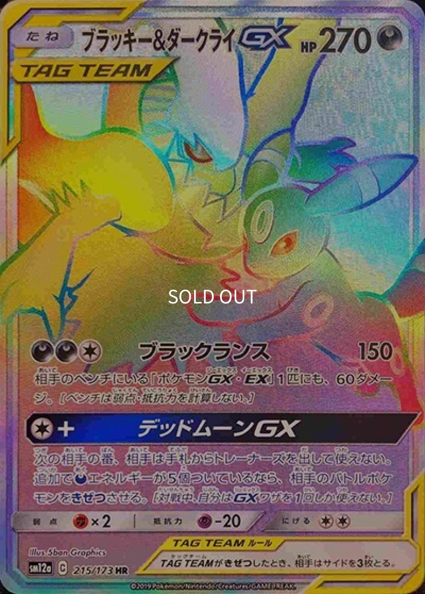 《PSA10》ブラッキー&ダークライGX（sm12a 215/173 HR） ー